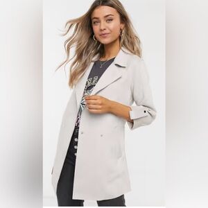 Pull&Bear faux suede tie front jacket